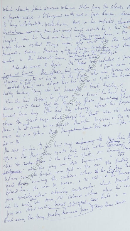 Sample of Knole Orlando Manuscript